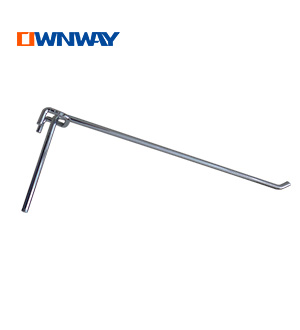 Pegboard hook Metal chrome long leg display hook BU05010A Pegboard hook Metal chrome long leg display hook BU05010A