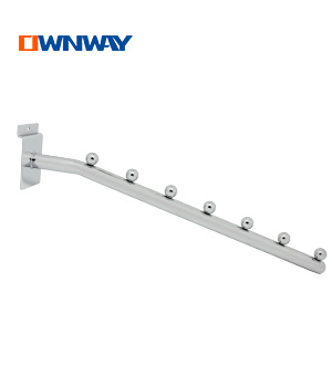 Metal chrome waterfall display hook for slatwall AYW16035J7 Metal chrome waterfall display hook for slatwall AYW16035J7
