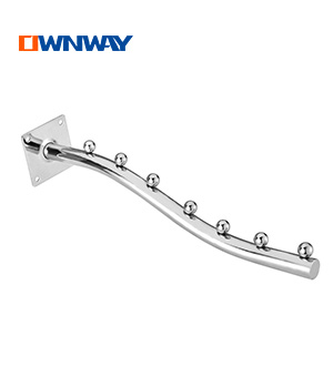 Metal chrome wall-mounted clothes display hook CYS16035J7 Metal chrome wall-mounted clothes display hook CYS16035J7