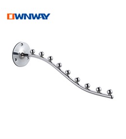 Wall-mounted chrome metal display hook CYS66040J9