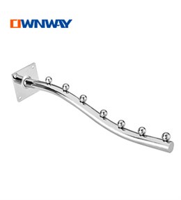Metal chrome wall-mounted clothes display hook CYS16035J7