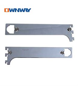 Metal hanging bracket display shelf for vertical system