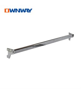 Metal chrome hanging rail for slotted channel DTH70060