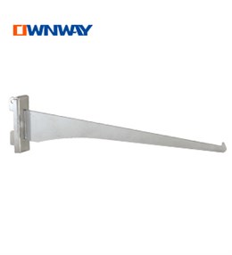 Slotted channel metal bracket for glass shelves EP02025B