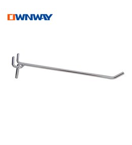 chrome finished display hanging pegboard hook AU05030A-25