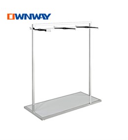 Stainless steel garment display rack with under platform HQHS