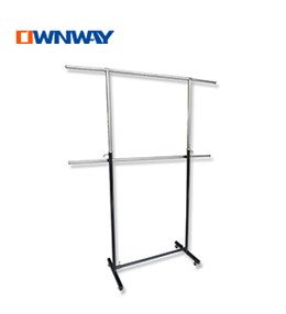 Wholesale metal collapsible single bar clothes rack HQU792