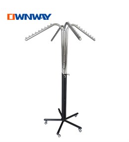 Metal display garment rack with four arms HQX064