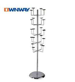 Metal adjustable chrome store fittings display rack HQT050