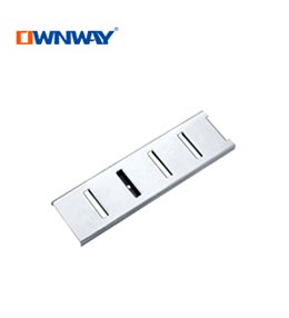 Metal chrome double slotted square channel tube