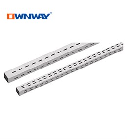 25X25mm double holes metal chrome square tube