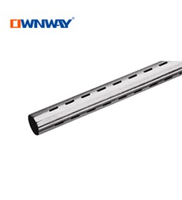 double holes metal chrome round pipe
