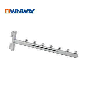Metal chrome 7-ball display hook for slotted channel EYZ16035J7
