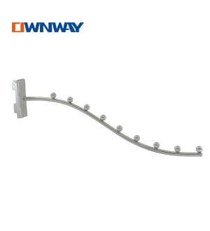 Metal chrome store fixtures for slotted channel EYS66027J7