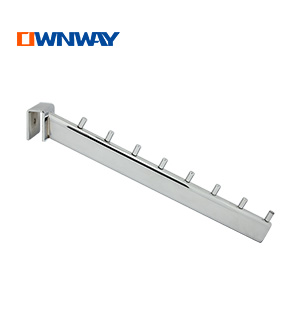 Metal chrome hanging display hook for crossbar UTX00035I7