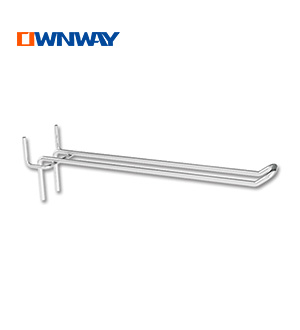 metal chrome punched board display hook for shops AU05010B