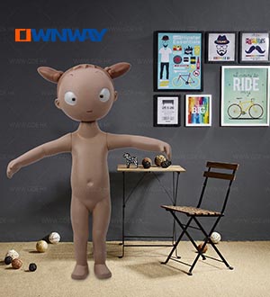 Blue big head cartoon fiberglass children mannequin HQQ2Y0