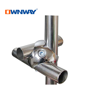 Metal 3 way tube connector joker for 25mm round tube