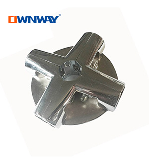 wholesale Chrome Iron 4 way tube connector 25mm joker for sale